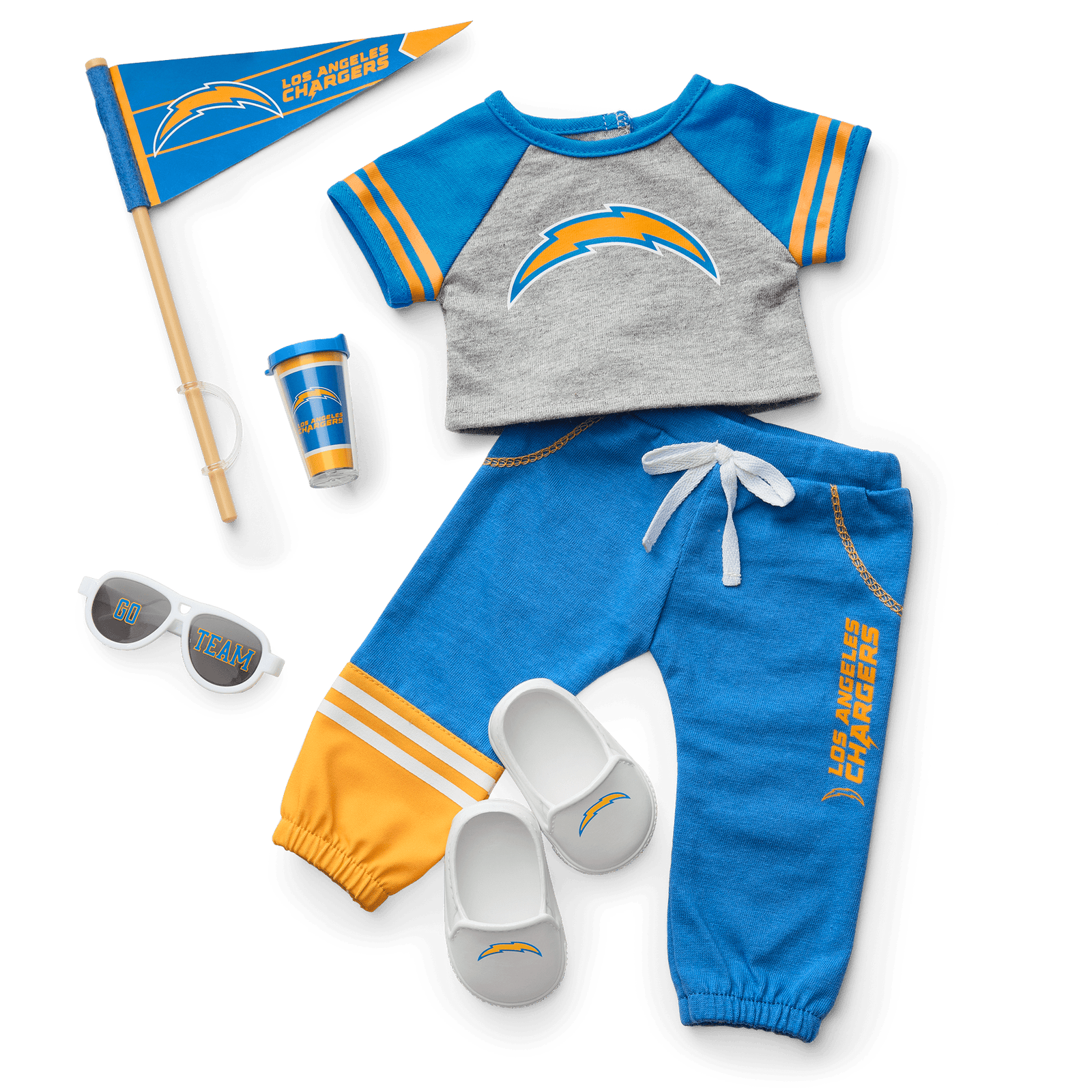 American Girl® x NFL Los Angeles Chargers Fan Outfit & Accessories for 18-inch Dolls P9