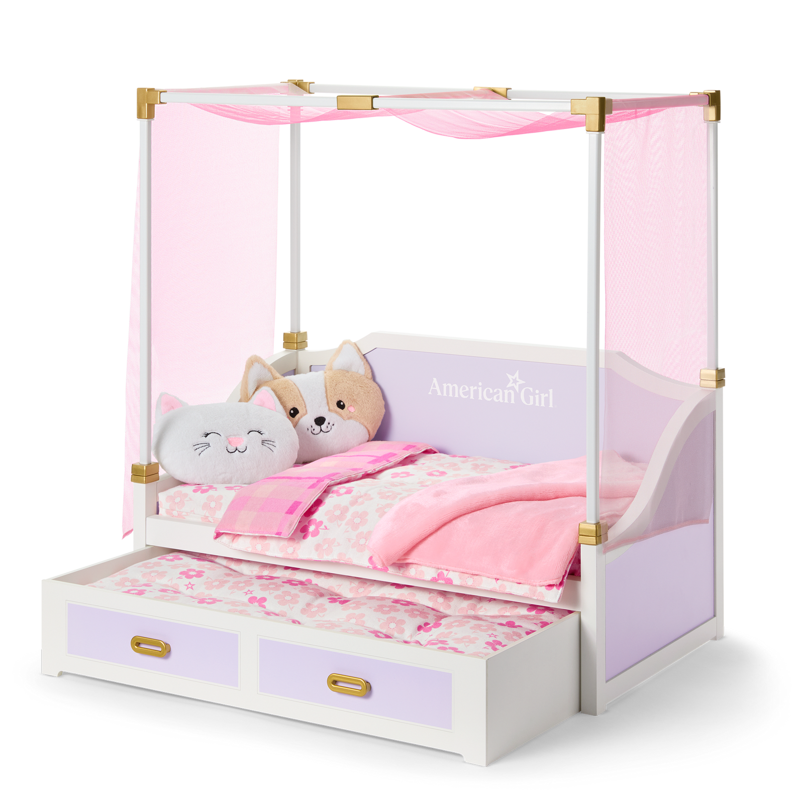 All Set for Sleepovers Canopy Bed for 18-inch Dolls M0