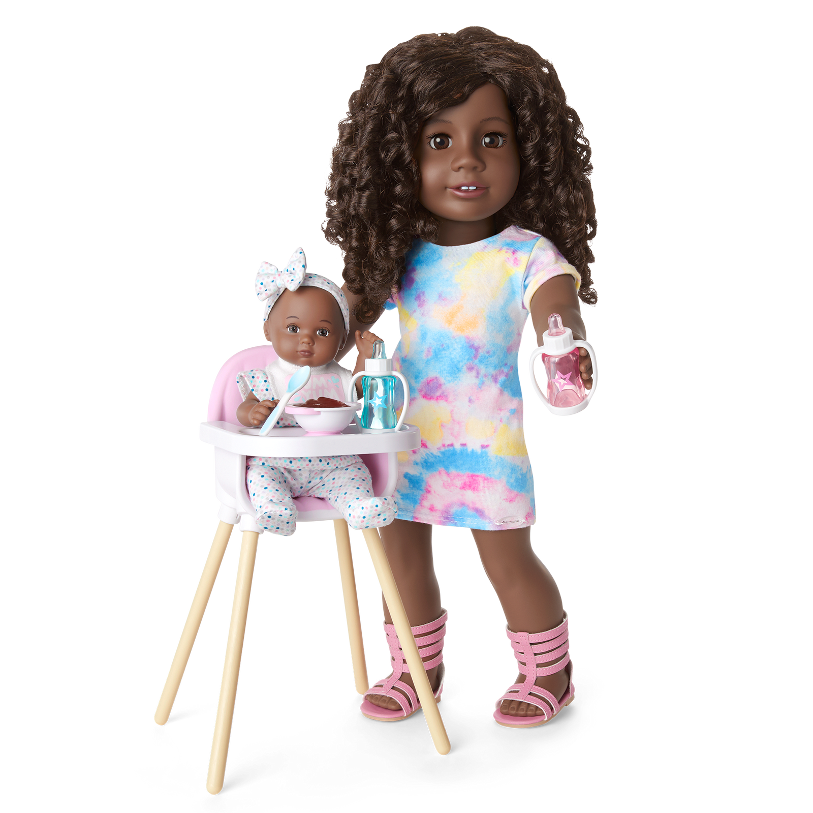 Little Bitty Baby™ Layette & High Chair Set for 7.75-inch Dolls Q8