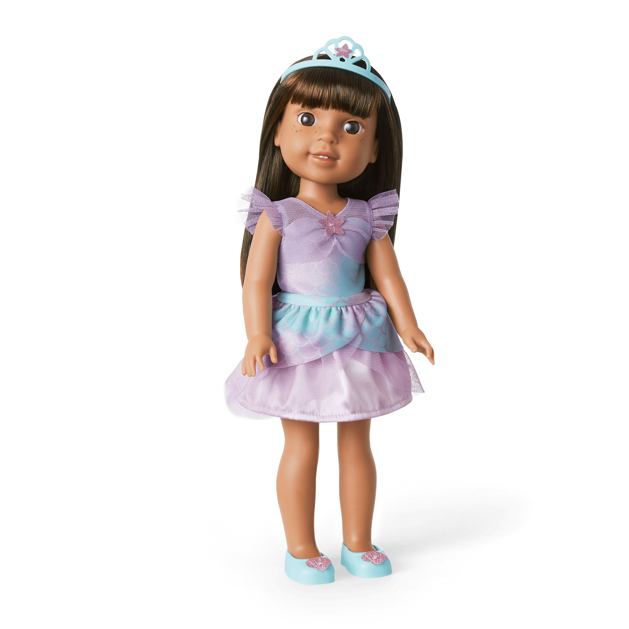 2-in-1 Sparkly Mermaid Outfit for WellieWishers™ Dolls N4