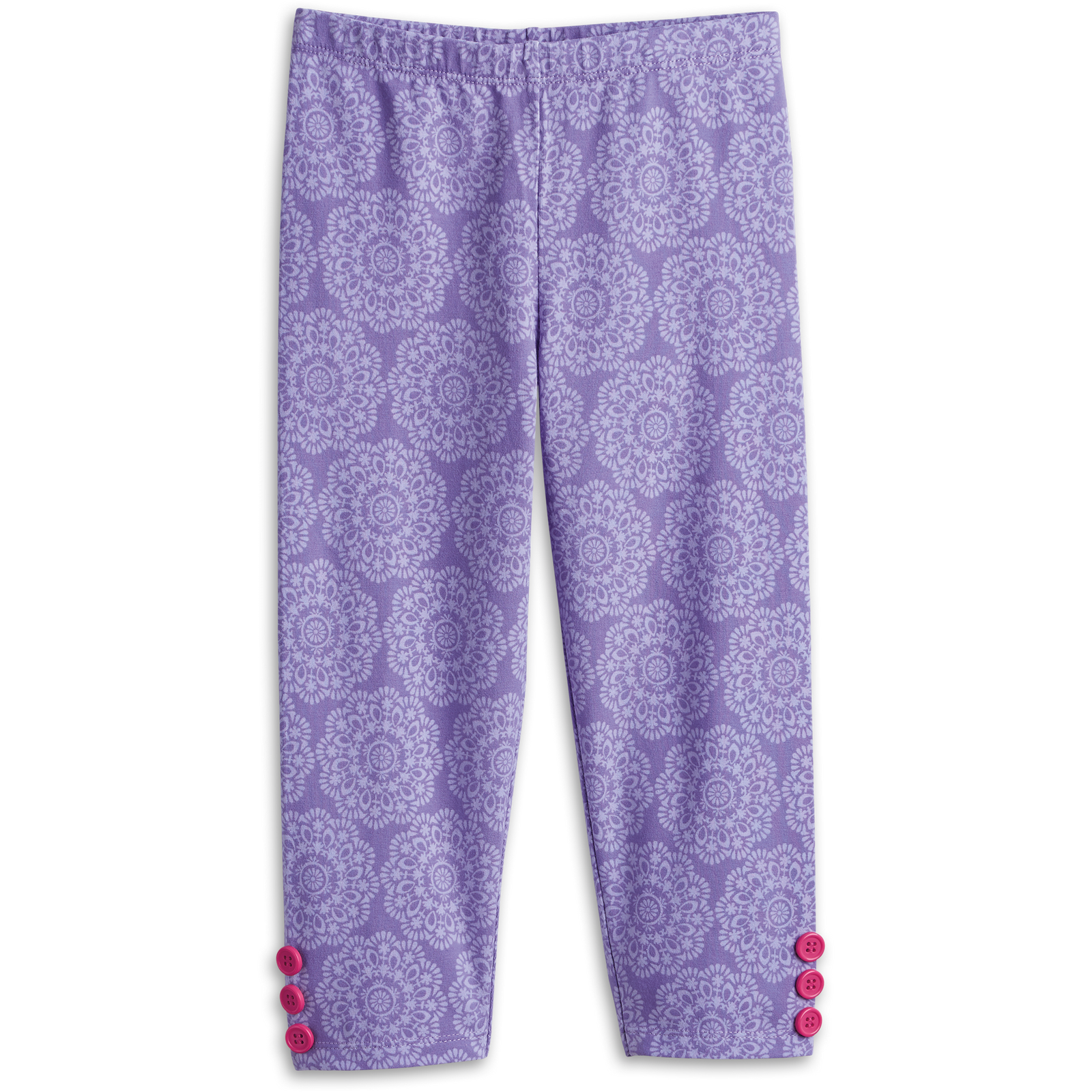 Playful Floral Leggings for Little Girls O4
