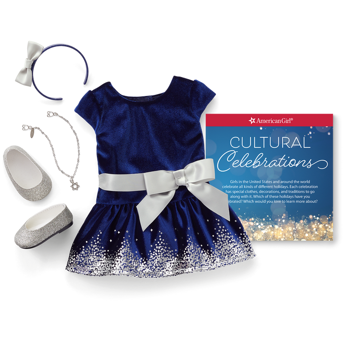 Hanukkah Celebration Outfit for 18-inch Dolls N0