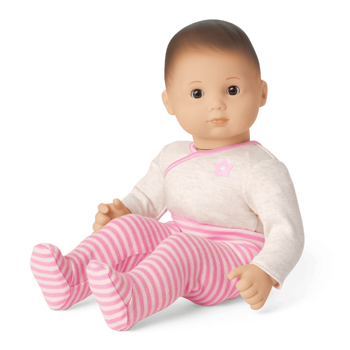 Bitty Baby® Doll #2 with brown hair in Pretty Pink M9