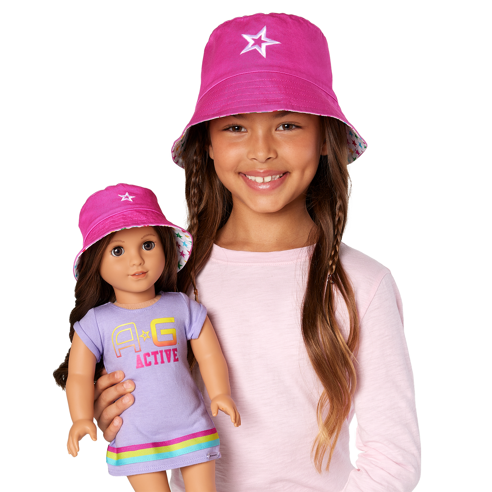 AG™ Star Bucket Hat Set for Girls & Dolls P9