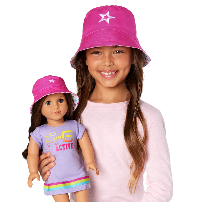 AG™ Star Bucket Hat Set for Girls & Dolls P9