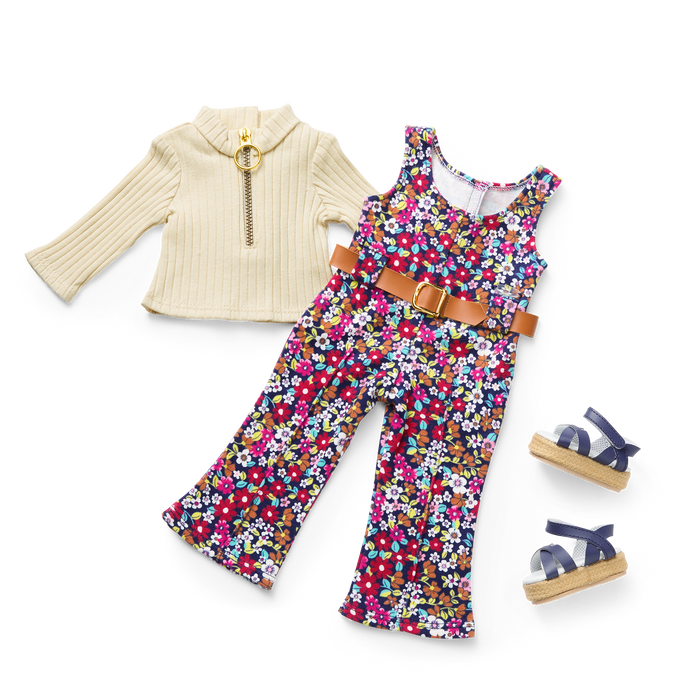 Julie’s™ Floral Jumpsuit for 18-inch Dolls (Historical Characters) Q6