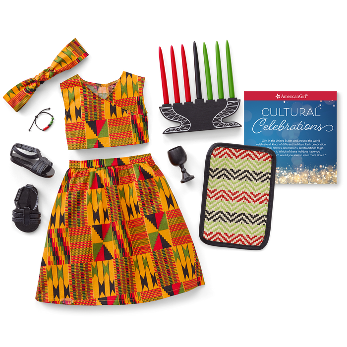 Kwanzaa Celebration Outfit for 18-inch Dolls Q0