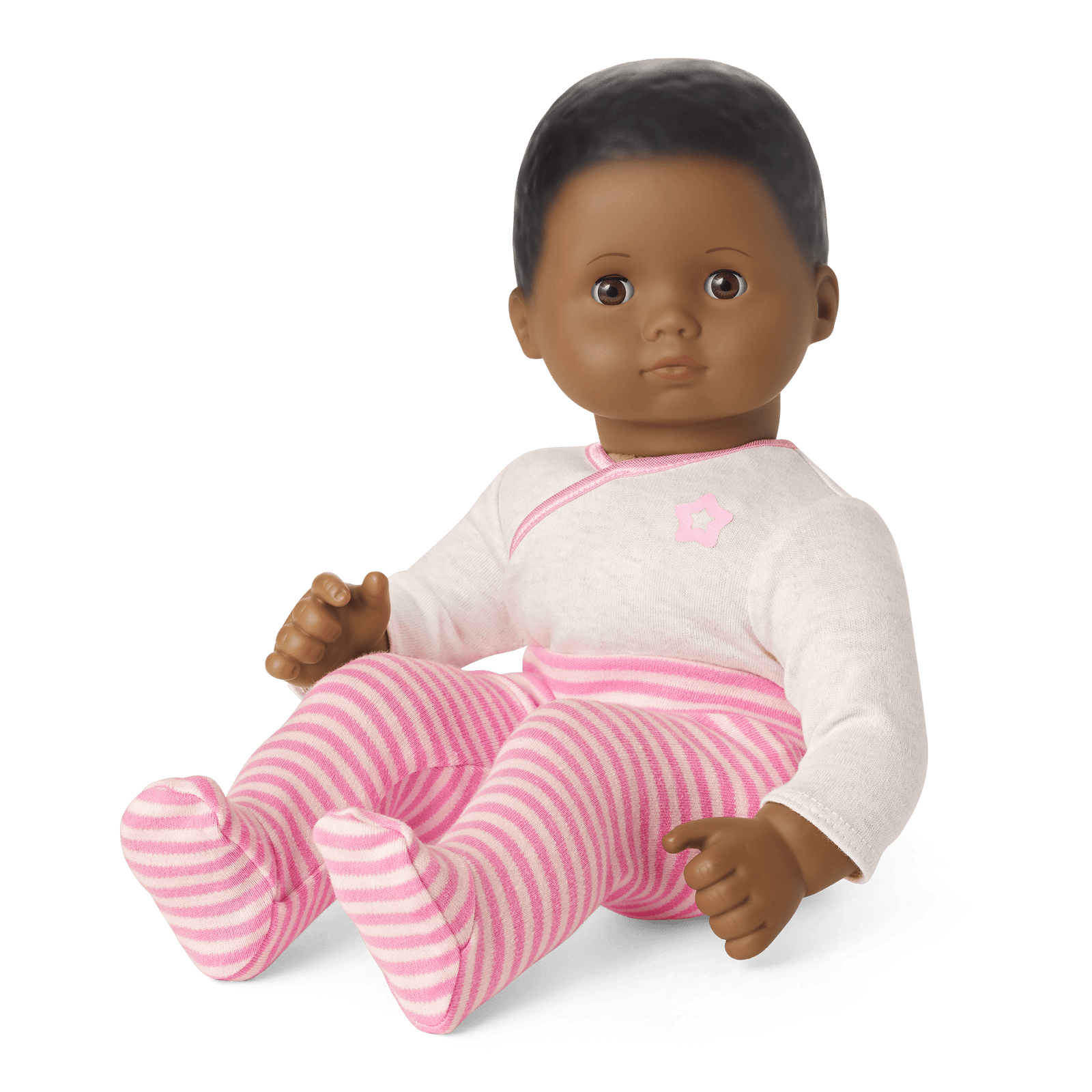 Bitty Baby® Doll #1 with black hair in Pretty Pink R8